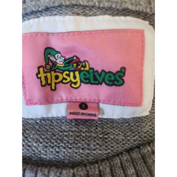 Tipsy Elves Santa Claws Ugly Christmas sweater size small - Picture 3 of 6